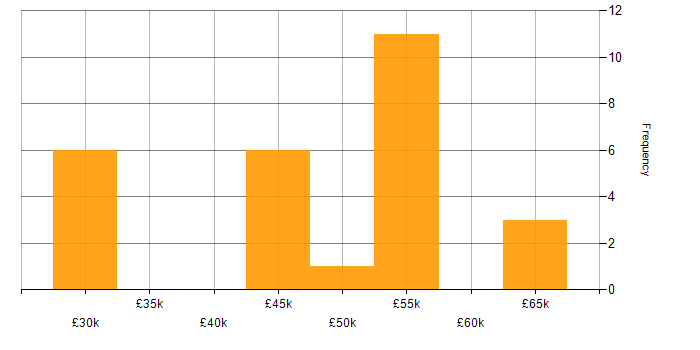 Salary histogram for AngularJS in Devon