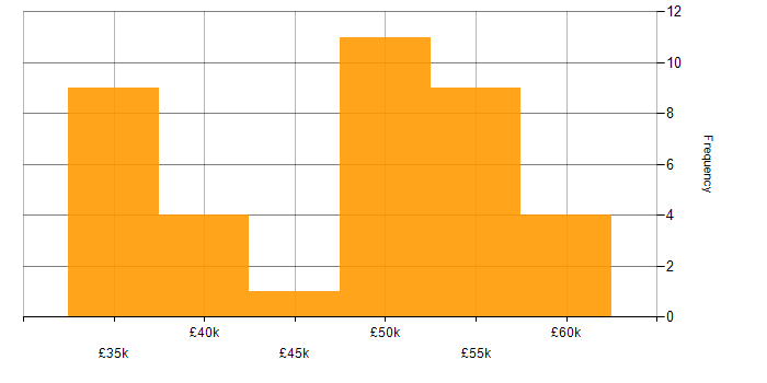 BusinessObjects salary histogram for jobs with a WFH option