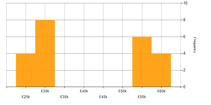 Salary histogram for DBS Check in Essex