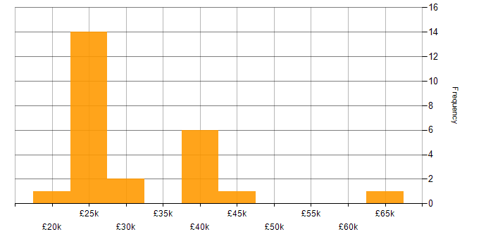 Salary histogram for DNS in Essex