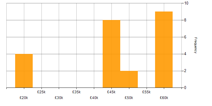 Salary histogram for Functional Testing in Manchester