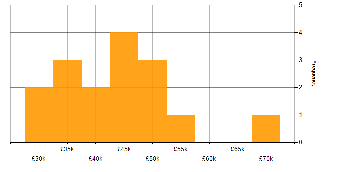Salary histogram for Inclusion and Diversity in Salisbury