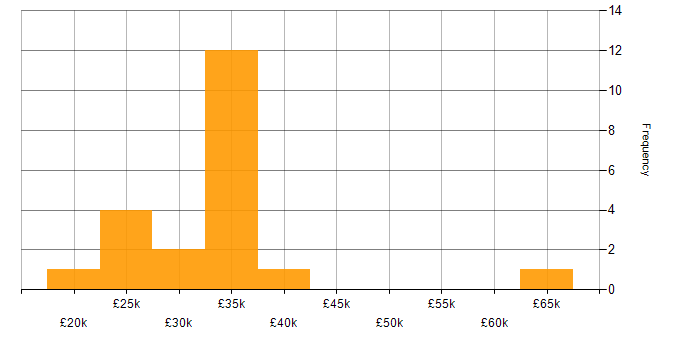 Salary histogram for Microsoft Excel in Chester