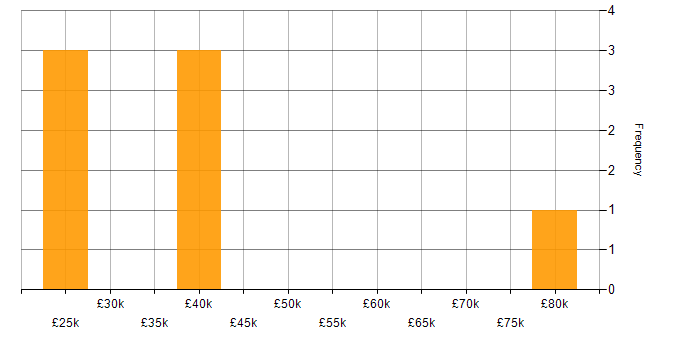 Salary histogram for Microsoft Excel in Slough