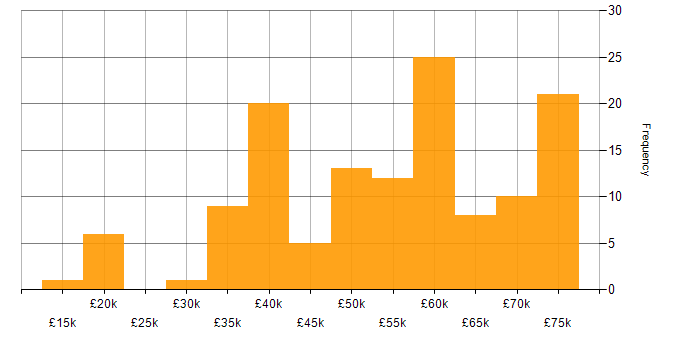 Salary histogram for Public Sector in Newcastle upon Tyne