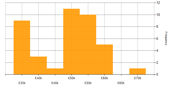 BusinessObjects salary histogram for jobs with a WFH option
