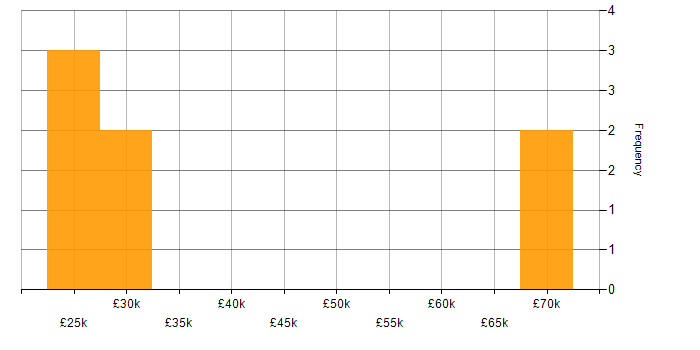 Salary histogram for Inclusion and Diversity in Leicester