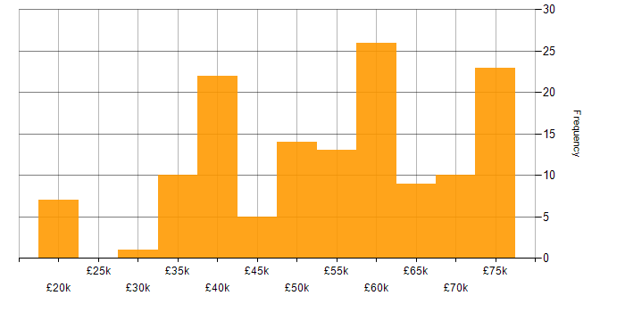 Salary histogram for Public Sector in Newcastle upon Tyne
