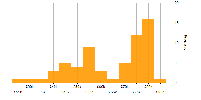 Subversion salary histogram for jobs with a WFH option