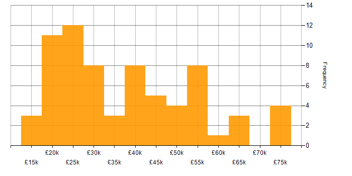 Salary histogram for Microsoft Excel in Scotland